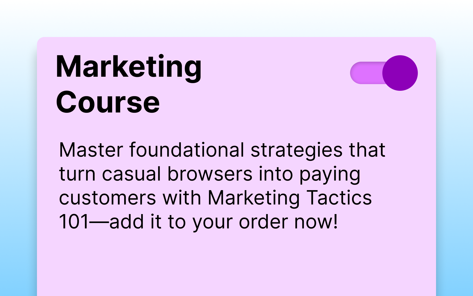 One-click upsells and downsells example